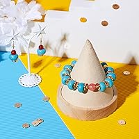 Vista 3 de Craftdady 50 cuentas redondas planas chapadas en oro de 18 quilates de latón galvanizado de 0.394 pulgadas para hacer joyas agujero: 0.059 pulgadas