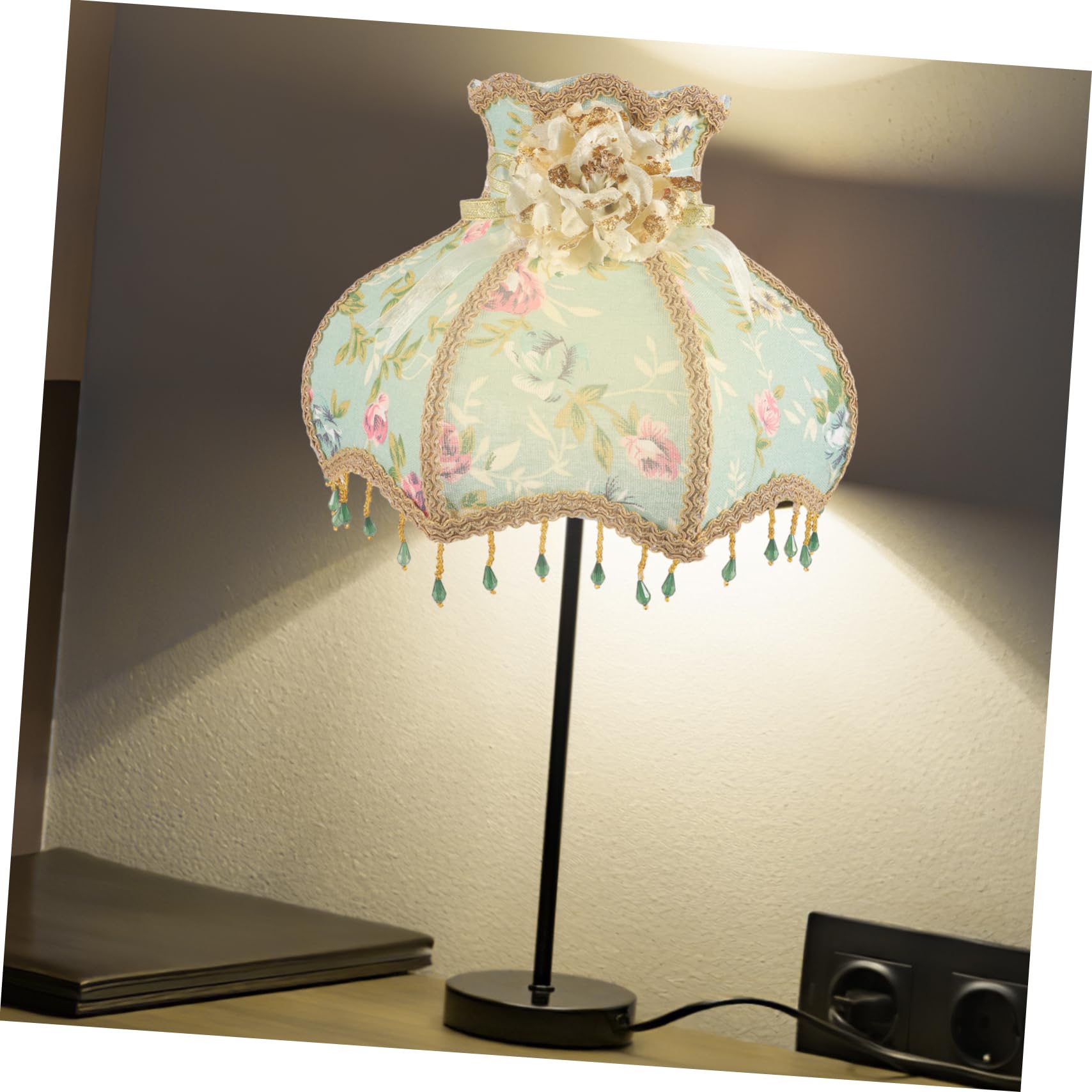 2 Abat-Jour Fleuris Jojofuny 22x22cm - Couverture Lumineuse Pour Lampe