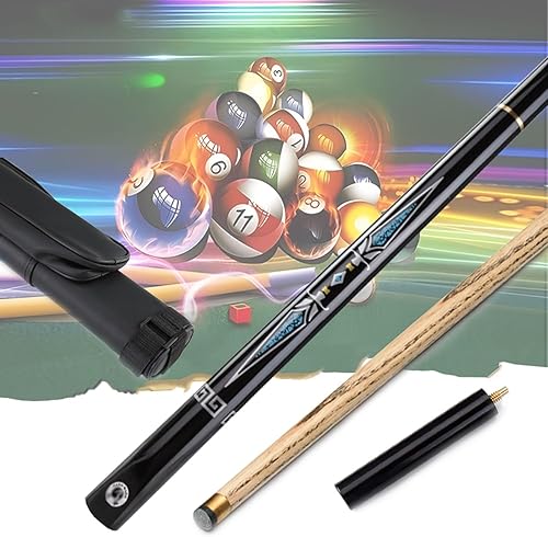 Tacos de billar profesionales 20 oz Taco de billar Cabeza media 10MM Estilo británico Split Negro Ocho Snooker 34 Estructura dividida (color 1)