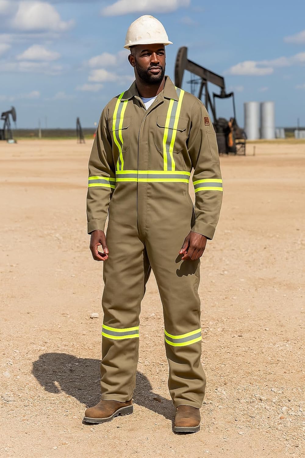 Flame Resistant FR High Visibility Hi Vis Coverall - Image 5