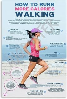 How To Burn More Calories Walking Poster Tone Up Fitness Wall Art Canvas Painting for Living Room Bedroom Decor 12x18inch(30x45cm) Unframe-style