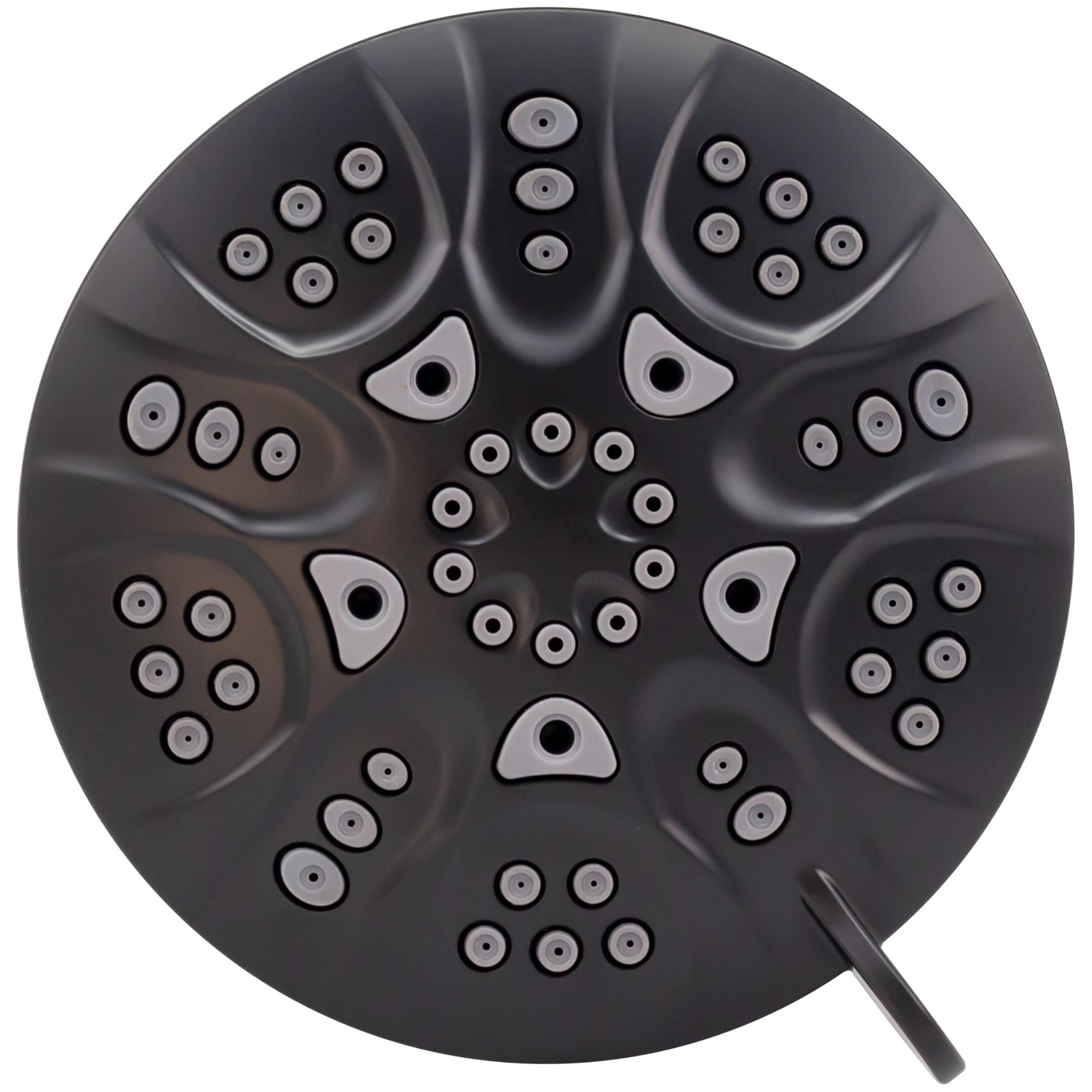 Westbrass CO573F-62 Cabezal de ducha redondo de 5 pulgadas con filtro ajustable de 5 funciones con brazo de ducha en forma de S de 10.5 pulgadas, negro mate