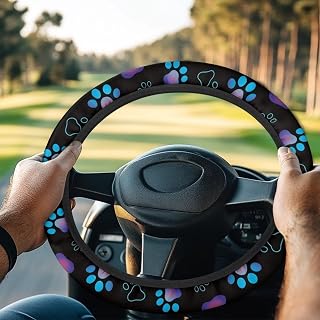 Golf Cart Steering Wheel Cover 13-14 Inch Sweat-Absorbent Anti-Slip Golf Cart Steering Wheel Protector