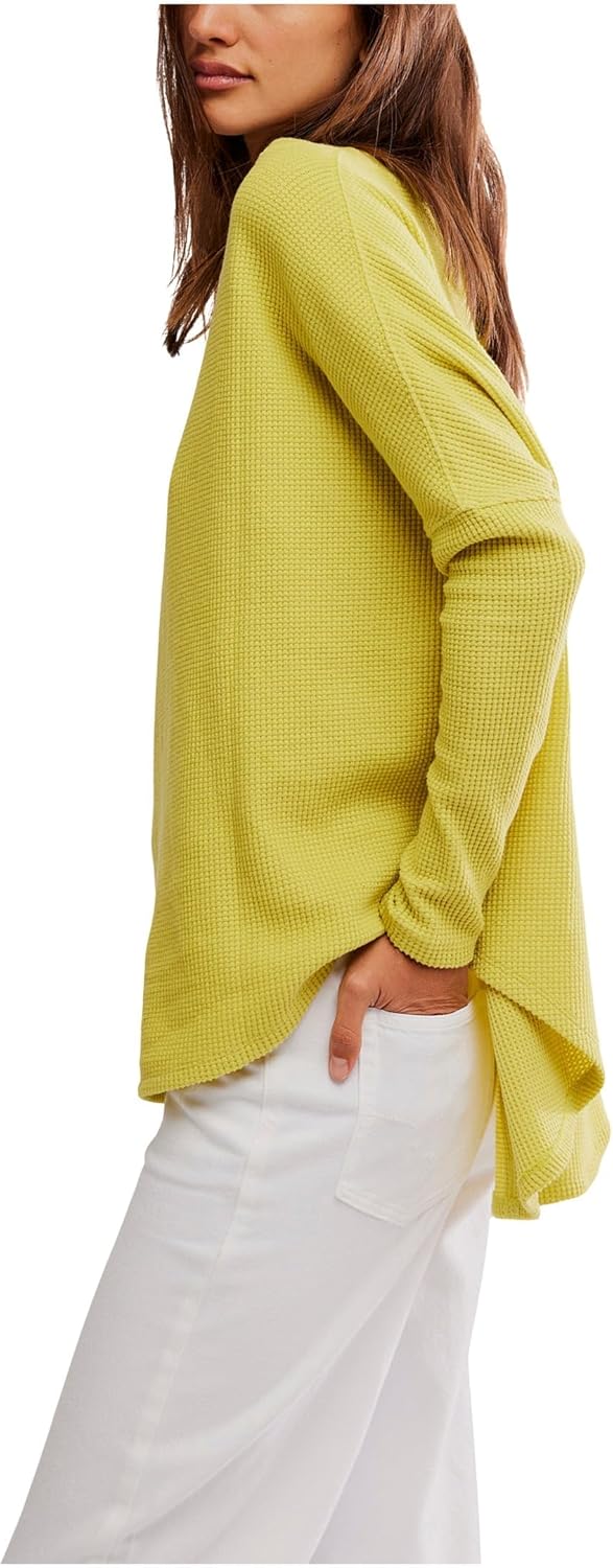 Free People Womens Latte Blues Thermal Solid - Image 2