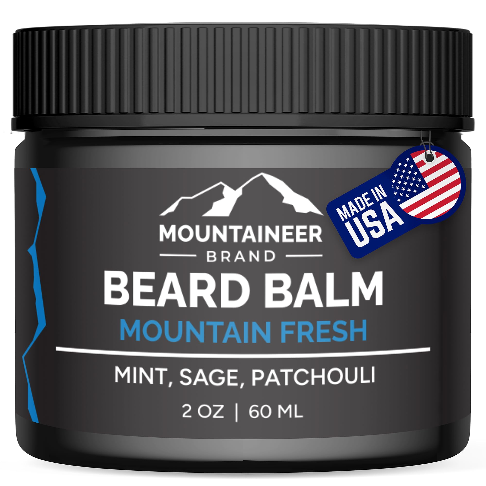 Mountaineer Brand Beard Balm for Men | All Natural Leave-In Conditioner to Moisturize Dry Itchy Skin | Beard Butter Hydrates, Softens and Tames Flyaway Hair | Adds Shine | Mountain Fresh2oz