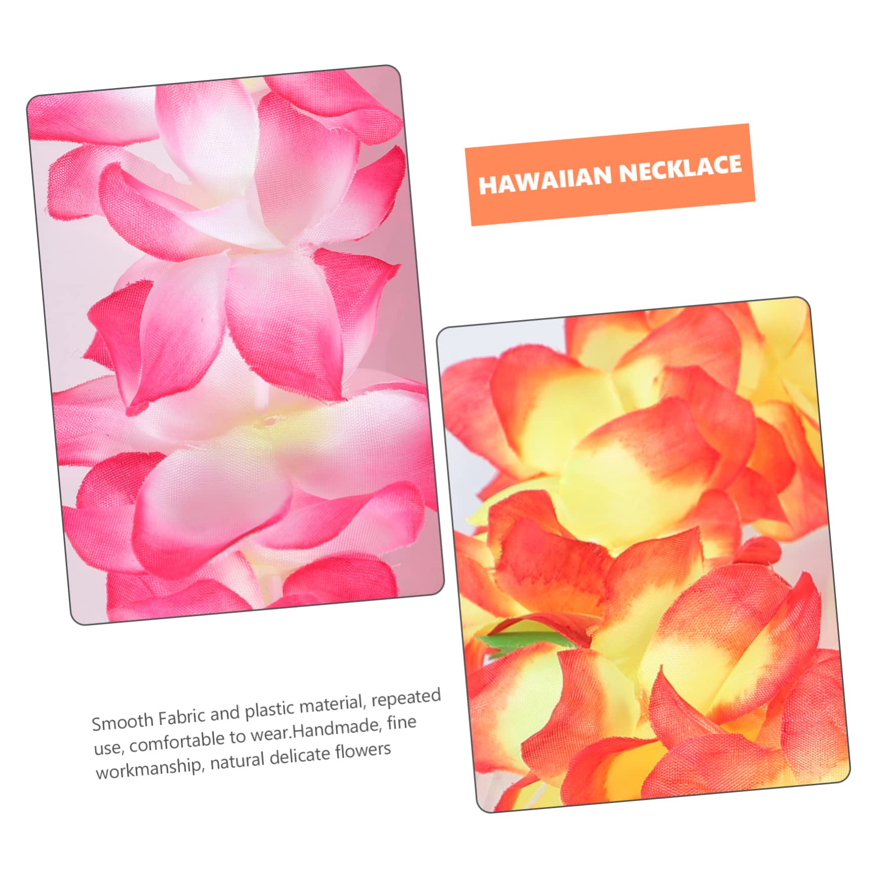 12piezas Collar Hawaiano Luau Collar De Guirnalda Floral De Fiesta Hawaiana Para Adultos