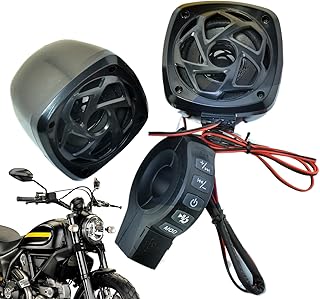Bollisate Audio para Motocicleta, de Altavoces con Amplificador para Motos y Vehículos, Altavoz Potente y Versátil de Instalación Fácil para Scooter, Adultos, Adolescentes y Familia