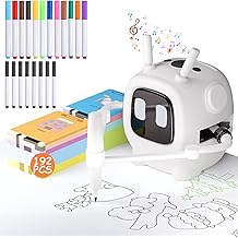 Drawing Robot for Kids: Interactive Educational Toy - Auto Drawing Machine with 192 Cards &amp; 10 Pens - Montessori Learning Gifts for 3-8 Year Old Boys Girls