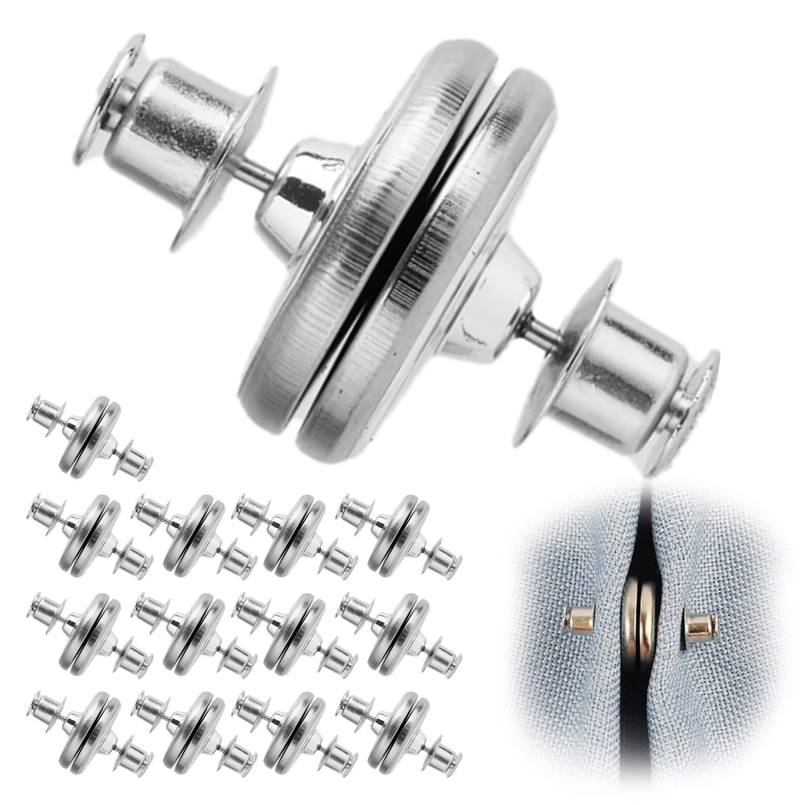 10 Pièces Aimants Pour Rideaux 20mm - Embrasse Magnétique Argentée AMONENZ