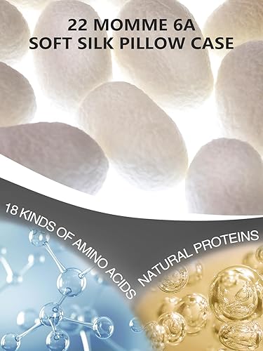 Miniatura 69 de Funda de almohada de seda de morera para cabello y piel, 22 Momme - Funda de almohada de seda natural con cremallera oculta, 6A, suave y lisa de una