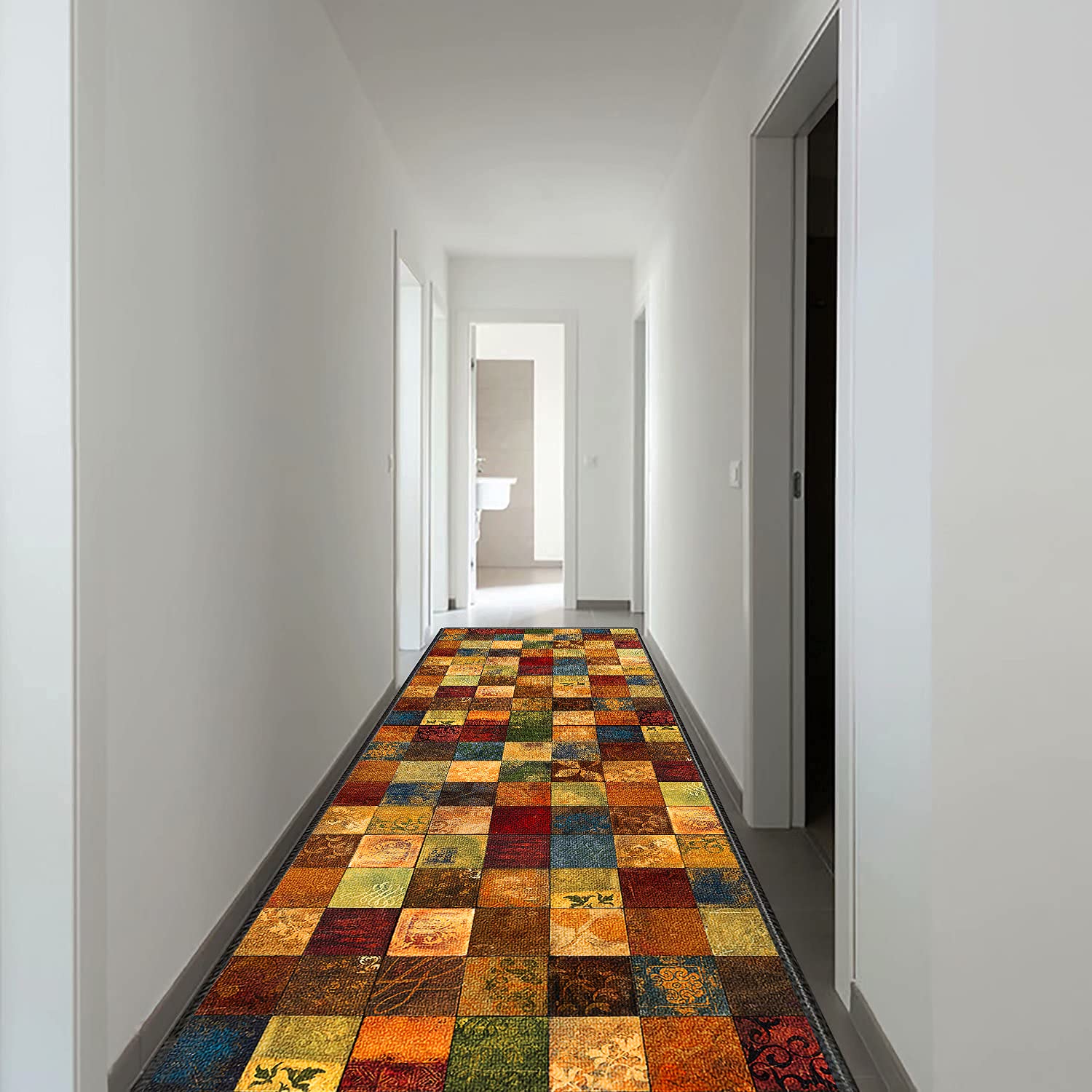 Tappeto per Il Soggiorno 120x240cm Tappetto Soggiorno Grande Antiscivolo Superficie Morbida Adatto per Cucina e Bagno