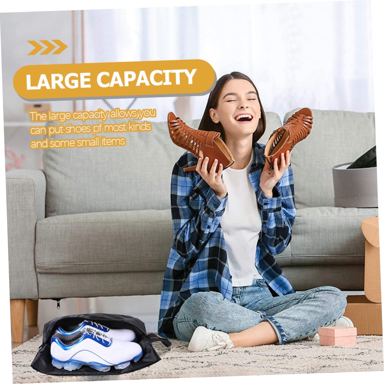6pezzi Borse Da Viaggio Impermeabili Per Scarpe Da Organizer Per Calzature Oxford Con Chiusura Cerniera Per Uomini e Donne