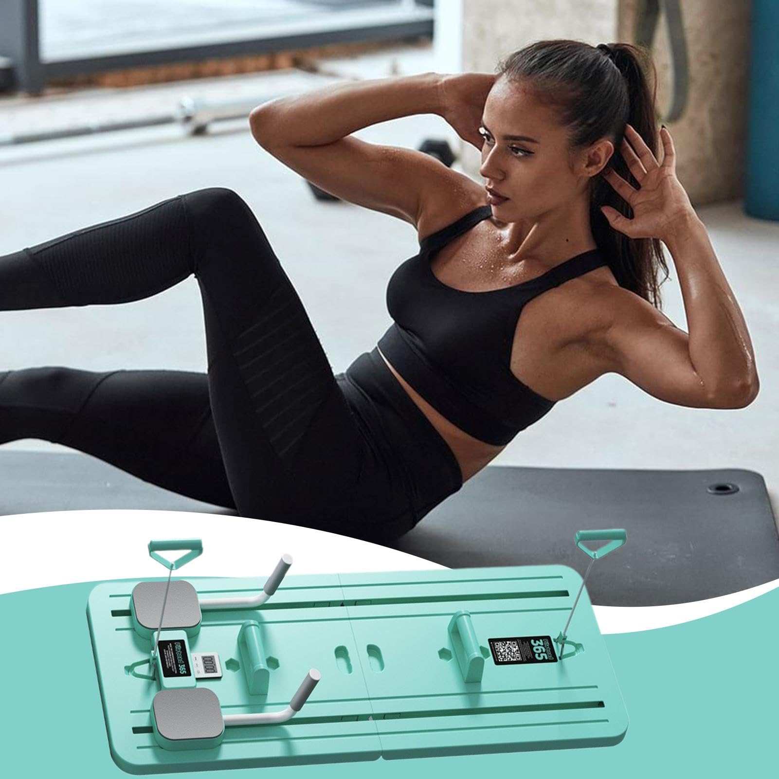 Tavola Pilates Reformer Macchina Da Allenamento Fitness Regolabile | Pedana Esercizi Per Allenamenti Completi Di Core E Rafforzamento Totale 'Intero Corpo