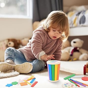 Baeroly Children's Montessori Toys Wood Color Shape Sorting Toys