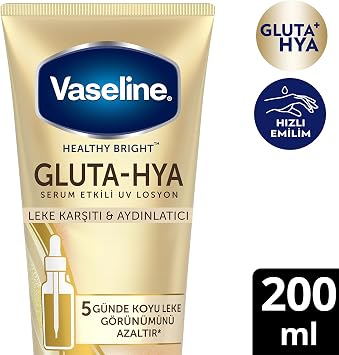 Vaseline Gluta Hya Serum Effective UV Lotion Anti-Stain and Intellectual 200 ml