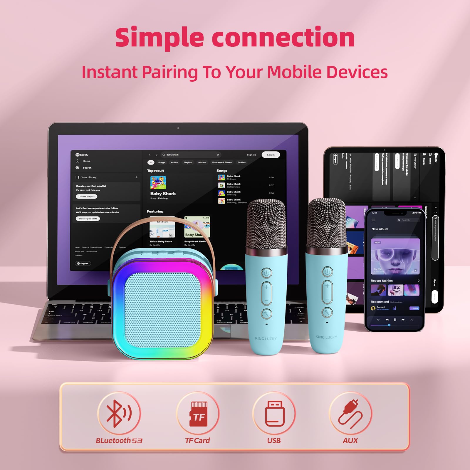 Kinglucky Mini Karaoke Machine For Kids, 2025 Top Christmas & Birthday Gifts - View #5