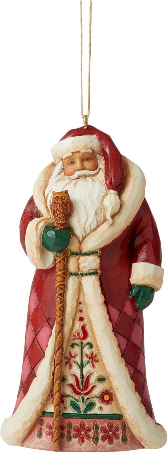 Enesco Jim Shore Heartwood Creek Regal Santa Hanging Ornament, 4.53 Inch, Multicolor