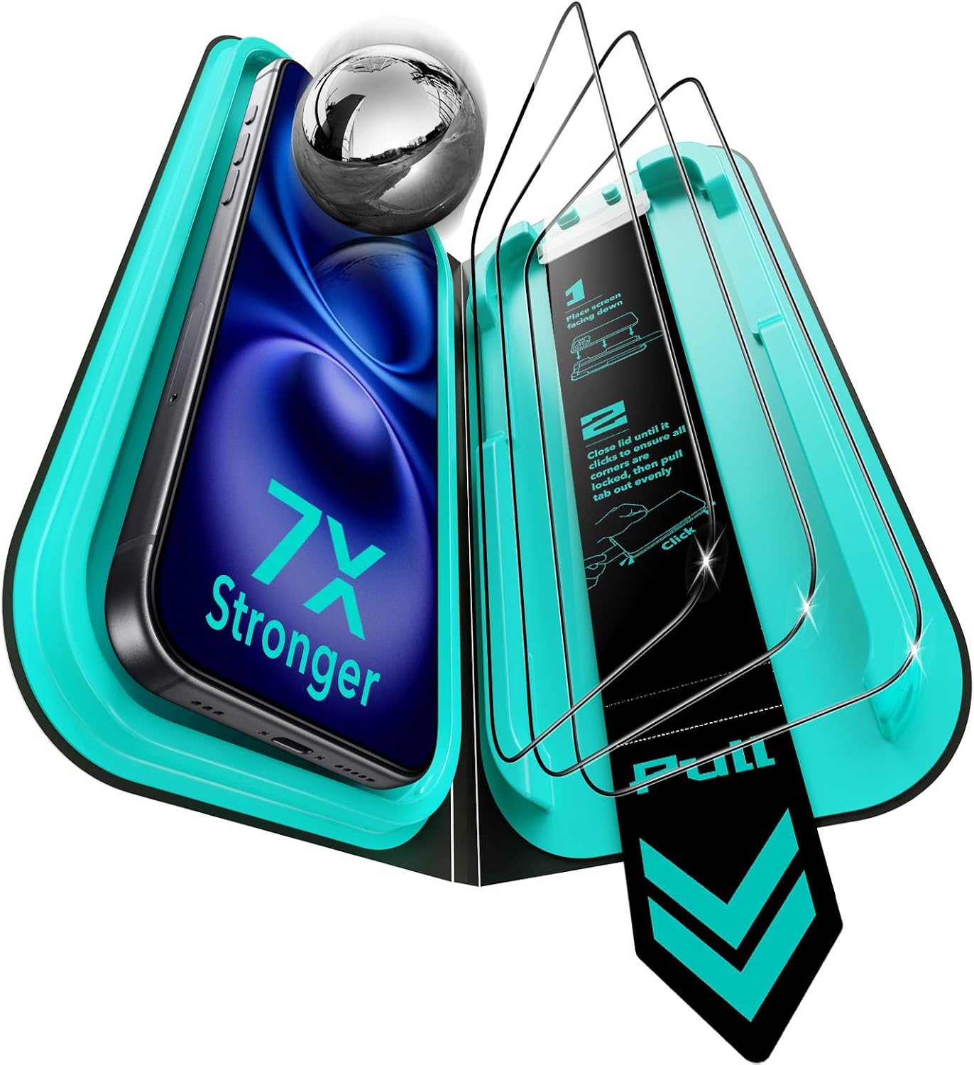 ESR 3 Pack for iPhone 16/15 Screen Protector, Armorite