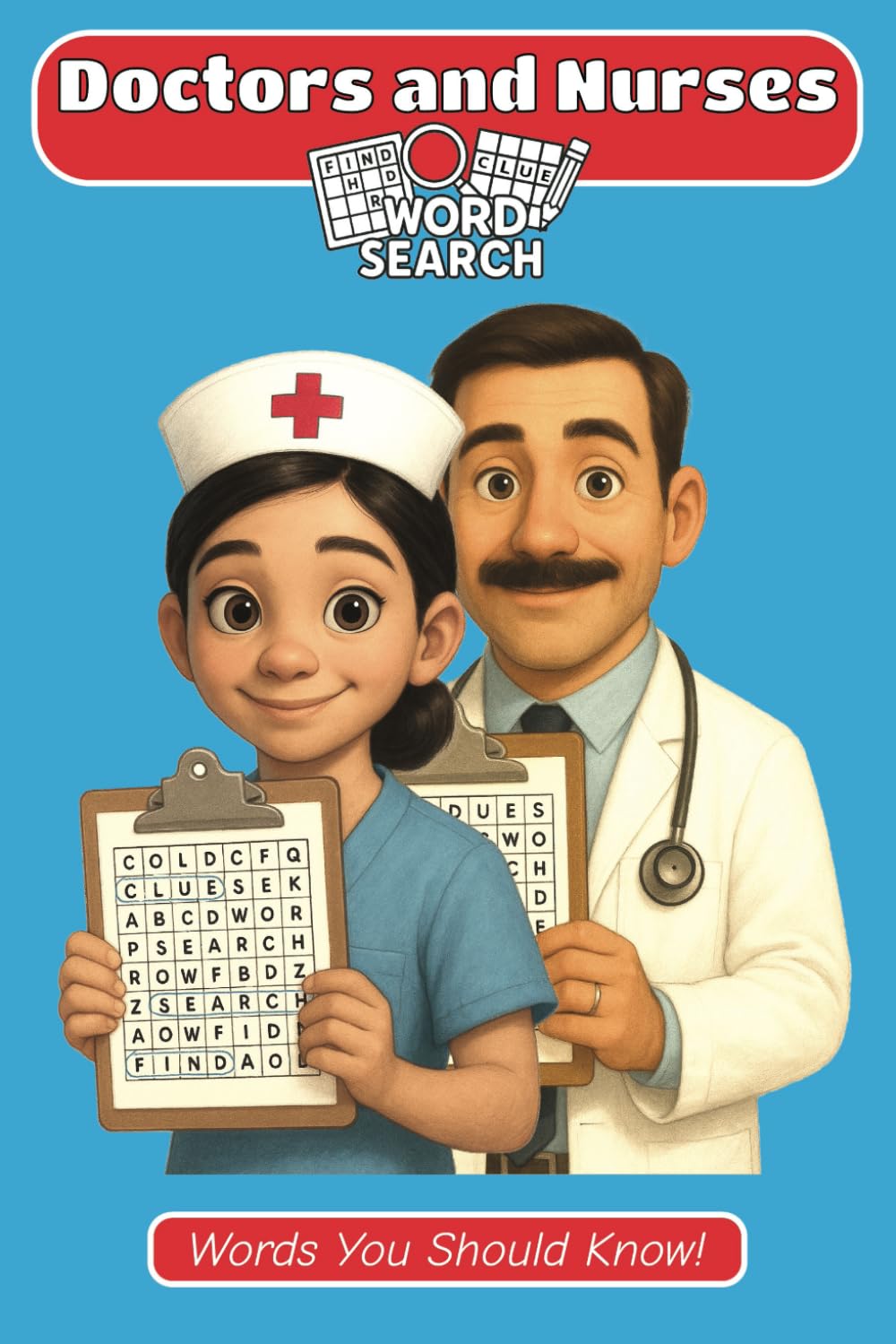 Doctors and Nurses Word Search: Enjoy Word Hunt puzzle book, Provides an entertaining and educational way to expand your vocabulary and knowledge of ... … Gift for Vacations, Holidays and Free Times
