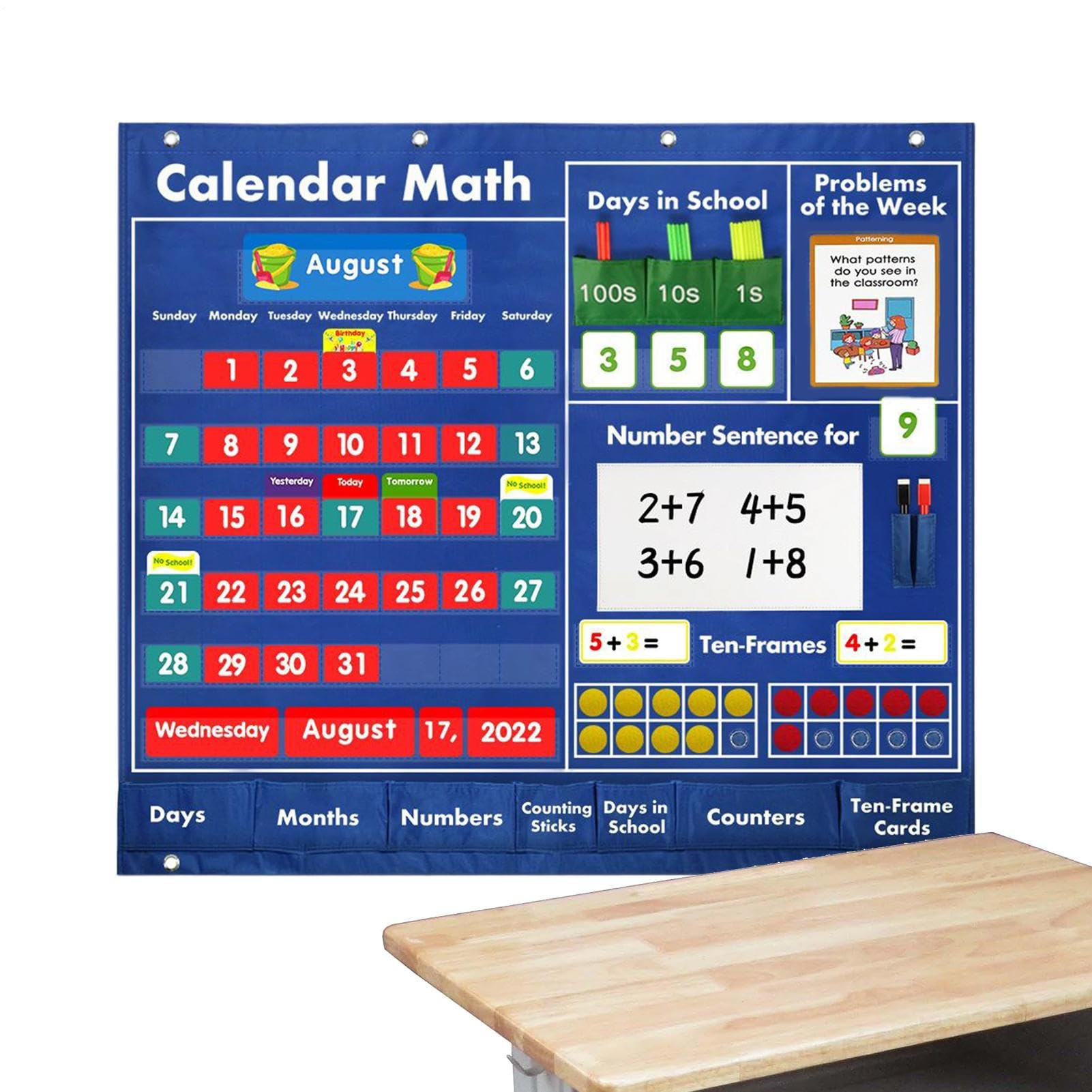 Tabellone Tascabile Attività Con Materiali Modulari | Tabellone Tascabile Per Attività Matematiche Per Bambini Ragazze Insegnanti Genitori Vacanze Classe Casa Prescolare