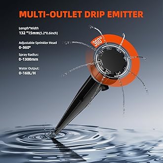 Spider Farmer Auto Drip Irrigation System Kits with 13-Gallon Bucket, 25W Water Pump, Low Water Level Sensor, Complete Indoor Automatic Watering System for Grow Tent/Greenhouse/Lawn