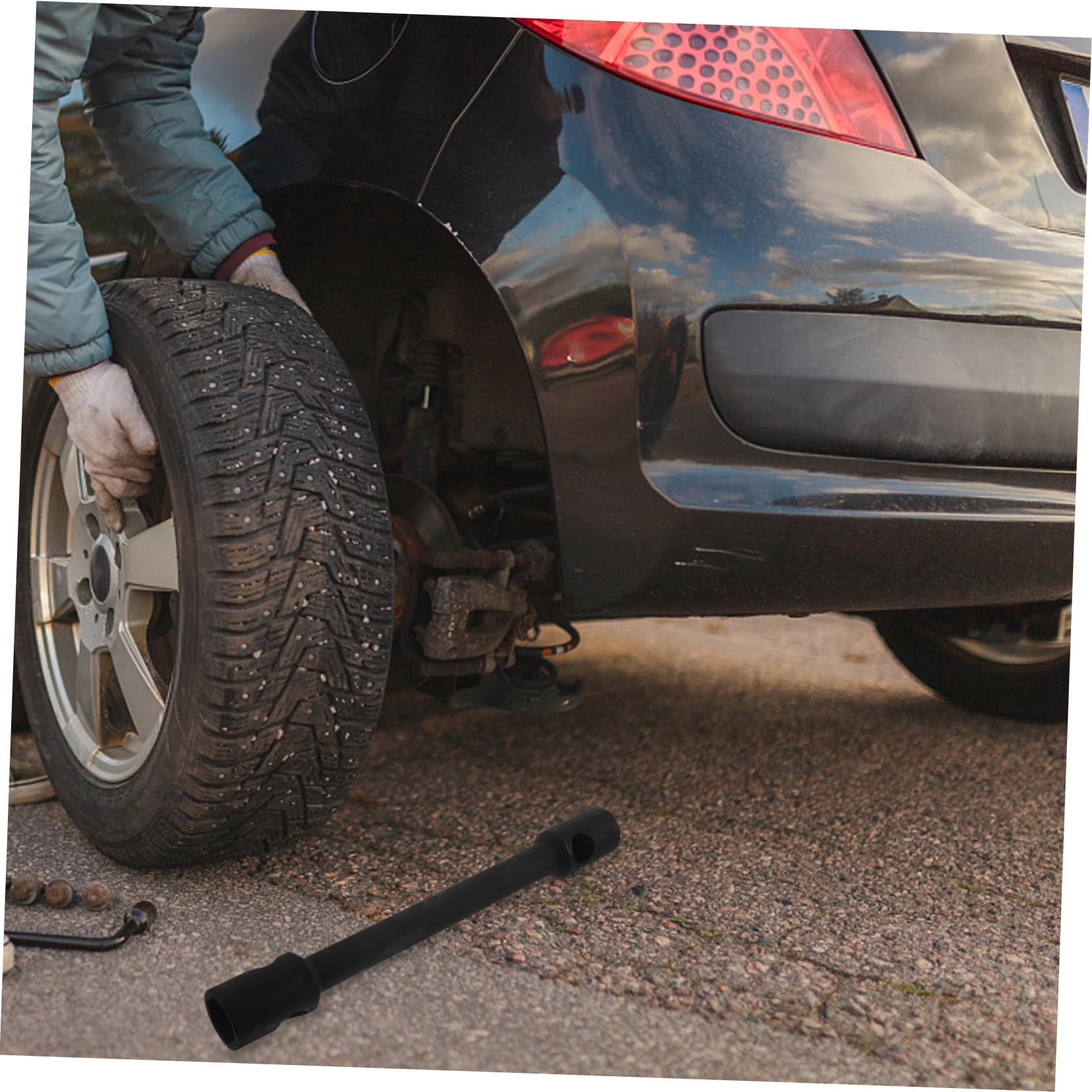 PLAFOPE Chiave Smontaggio Ruote Auto Doppia Testa Acciaio Nero