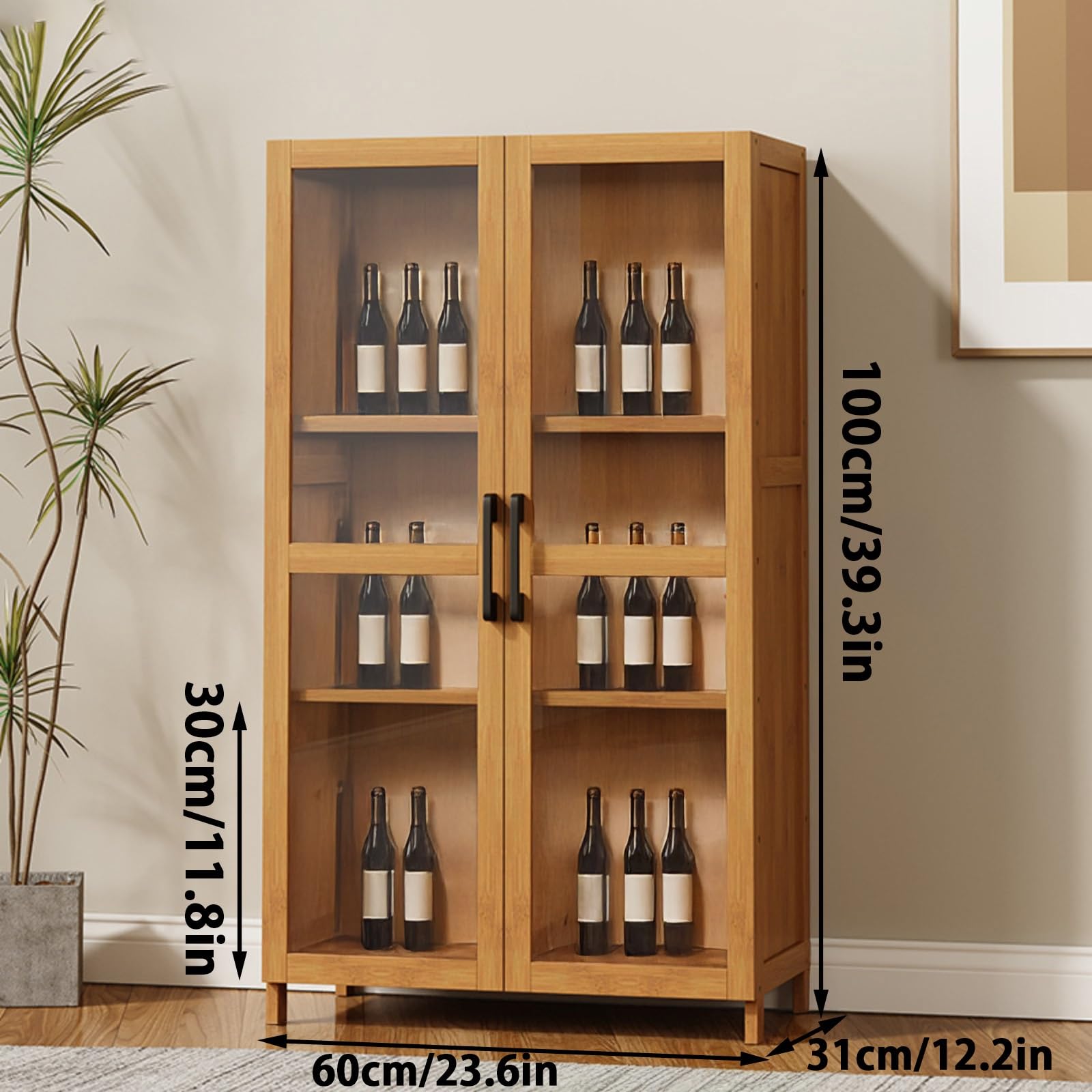 Amazon.co.jp: CTREVL ウイスキー 棚 おしゃれ ワインバーキャビネット