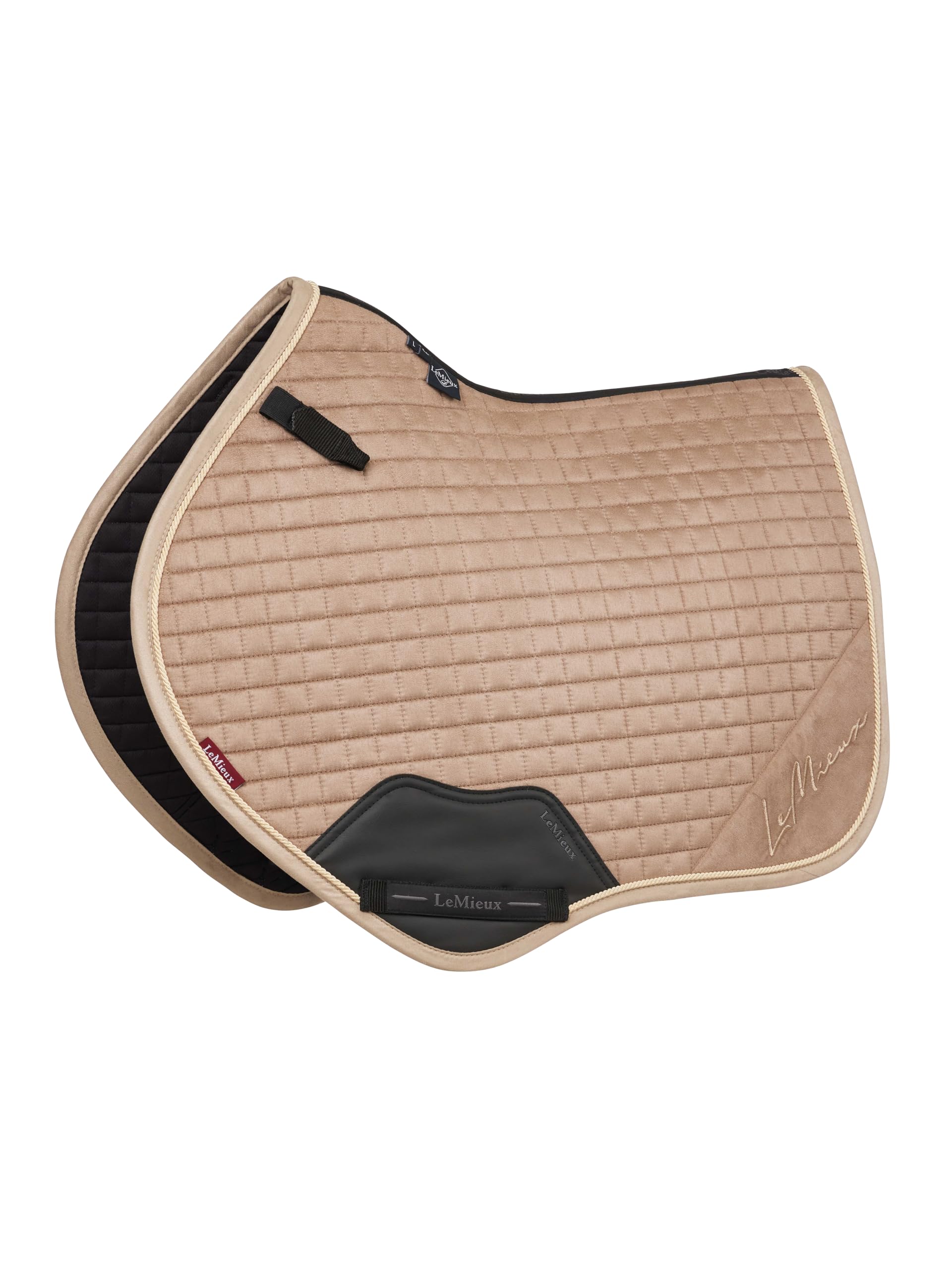 LeMieux Bijoux Suede Close Contact Square - Equestrian Horse Riding Saddle Pad - Mink - Large