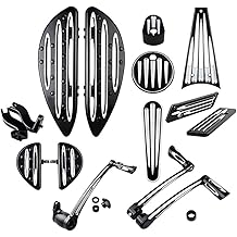 前后地板脚踏板脚踏板安装制动臂套件脚跟脚趾换档杆换档钉仪表板配件包点火燃油门鞍袋闩锁盖框架格栅与 09-13 哈雷旅行兼容