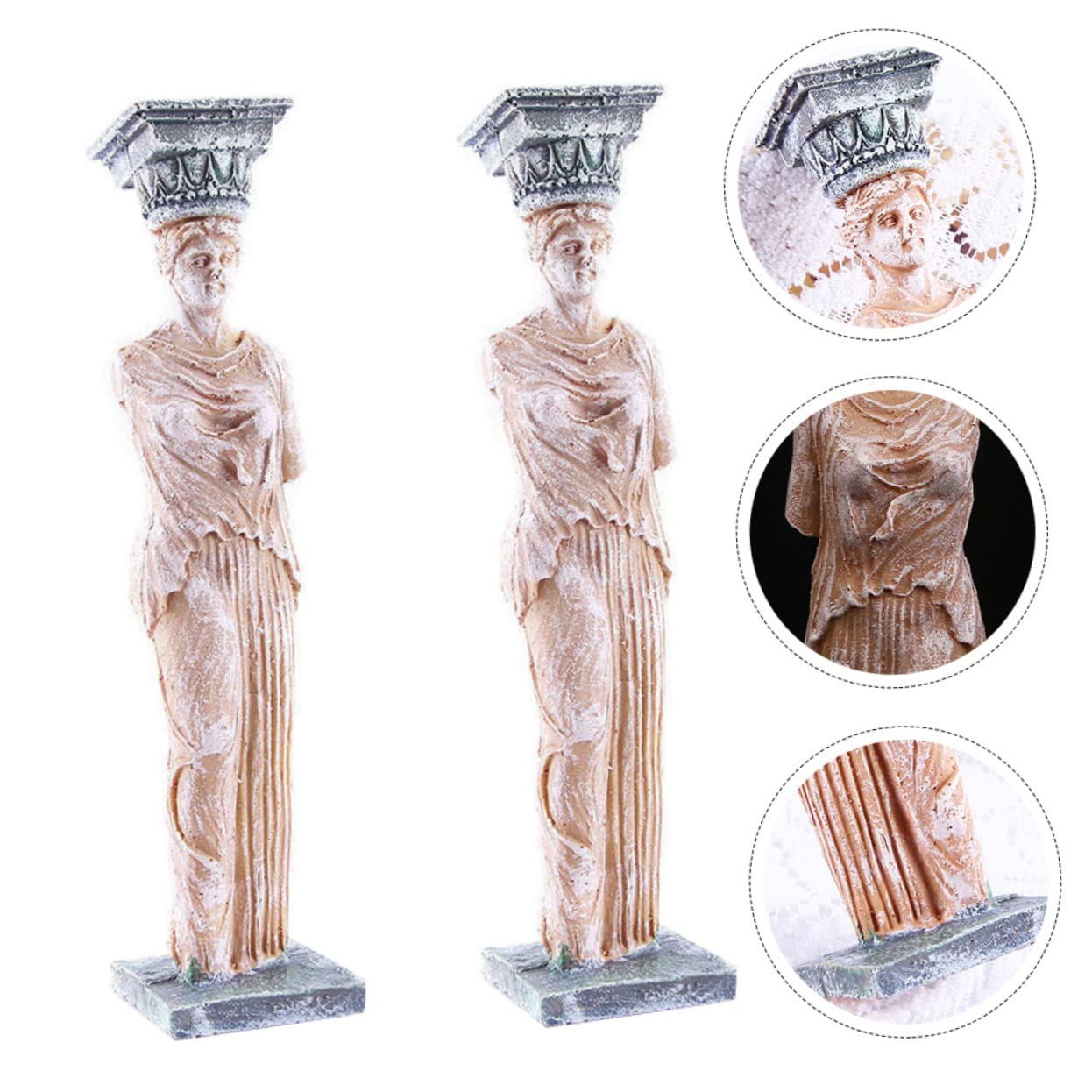 COLLBATH 2 Estatuas de Diosa para Crear un Paisaje Único para Acuario de Resina Pack de 2 Piezas Decoración Elegante y Delicada Fácil de Limpiar para Peceras de Agua Dulce