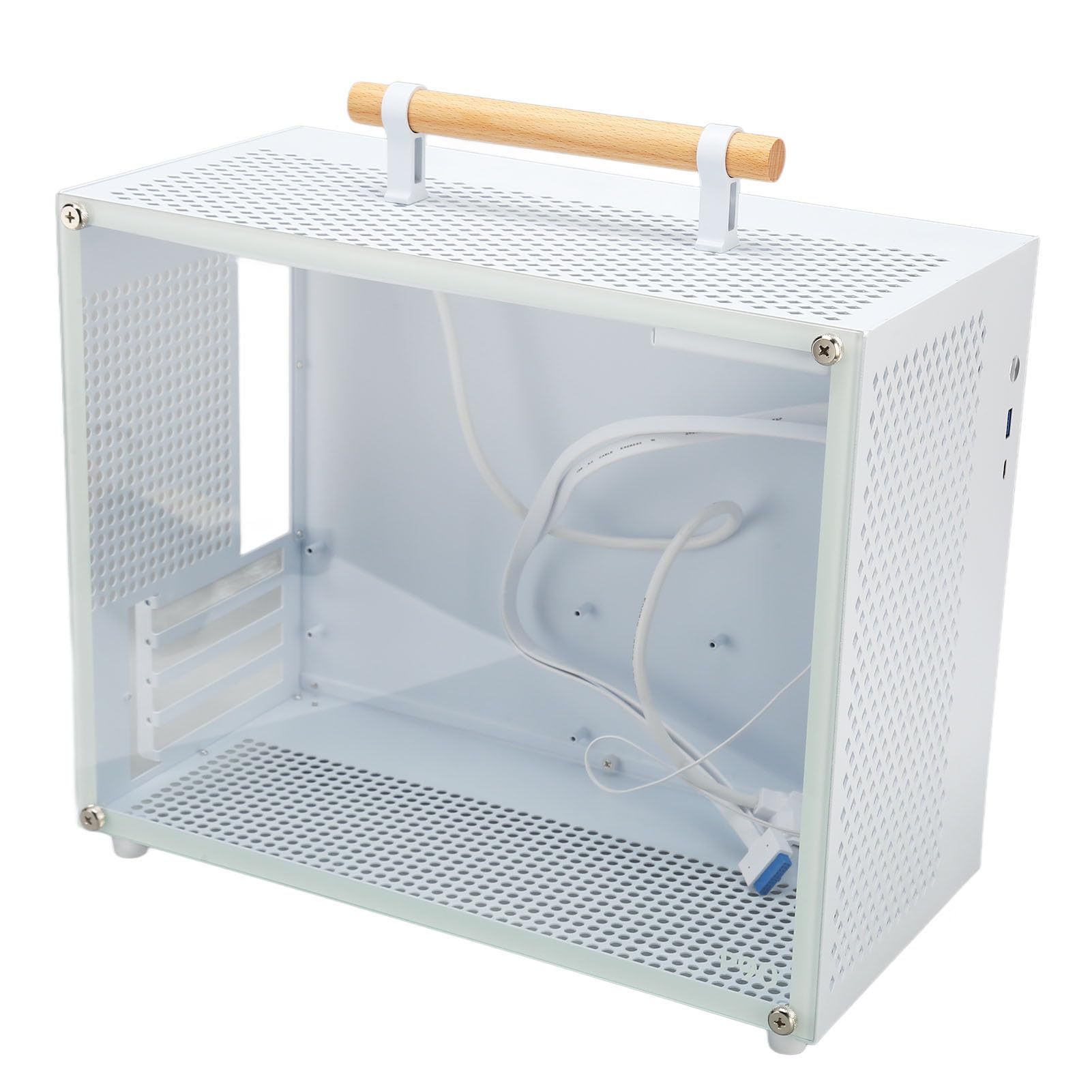 Obudowa Komputera Mini Matx, Obudowa Komputera do Gier, Objętośj Obudowy 20,6 L Itx, Obosługa Zasilaceza Atx, Chłodzenie Puresora, 6 Gniazd Ssd, do Pracy Biurowej i TSrodowisca Gier