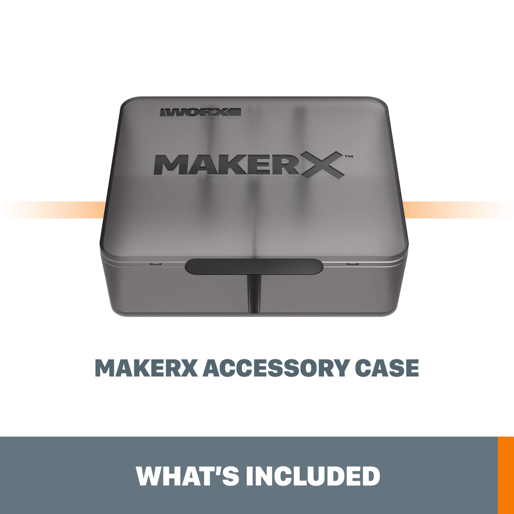 WORX Maker X WA4227 - Custodia Per Accessori In Plastica Rigida Con Divisori