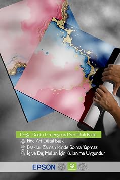 Zestia Siyah Çerçeveli 3’lü Tablo Seti Mavi ve Pembe Akışkan Renk Desenleri Yatak Odası Set 30018, 10 x 15