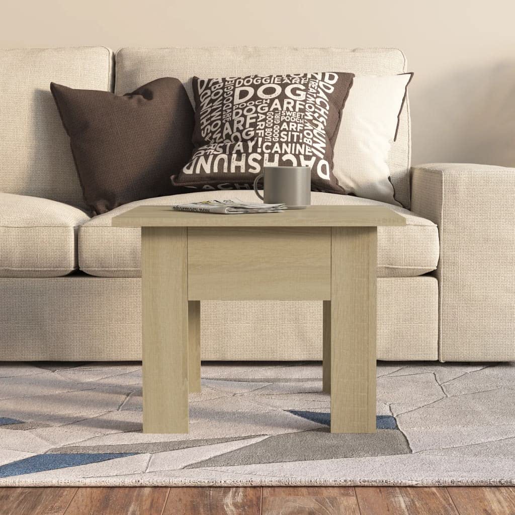 Couchtisch Sonoma-Eiche 55x55x42 cm Holzwerkstoff, Couchtisch, Wohnzimmertisch, Beistelltisch - für Wohnzimmer und Büro - Mittelpunkt für Ihr Zuhause