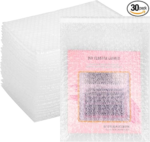 30Pack Bubble Out Bags Pouches 8" x 10" Clear Self Sealing Bubble Pouch Bags, Lightweight Double Walled Bubble Cushioning Bags, Protective Wrap Shockproof Foam Bags for Shipping, Packin
