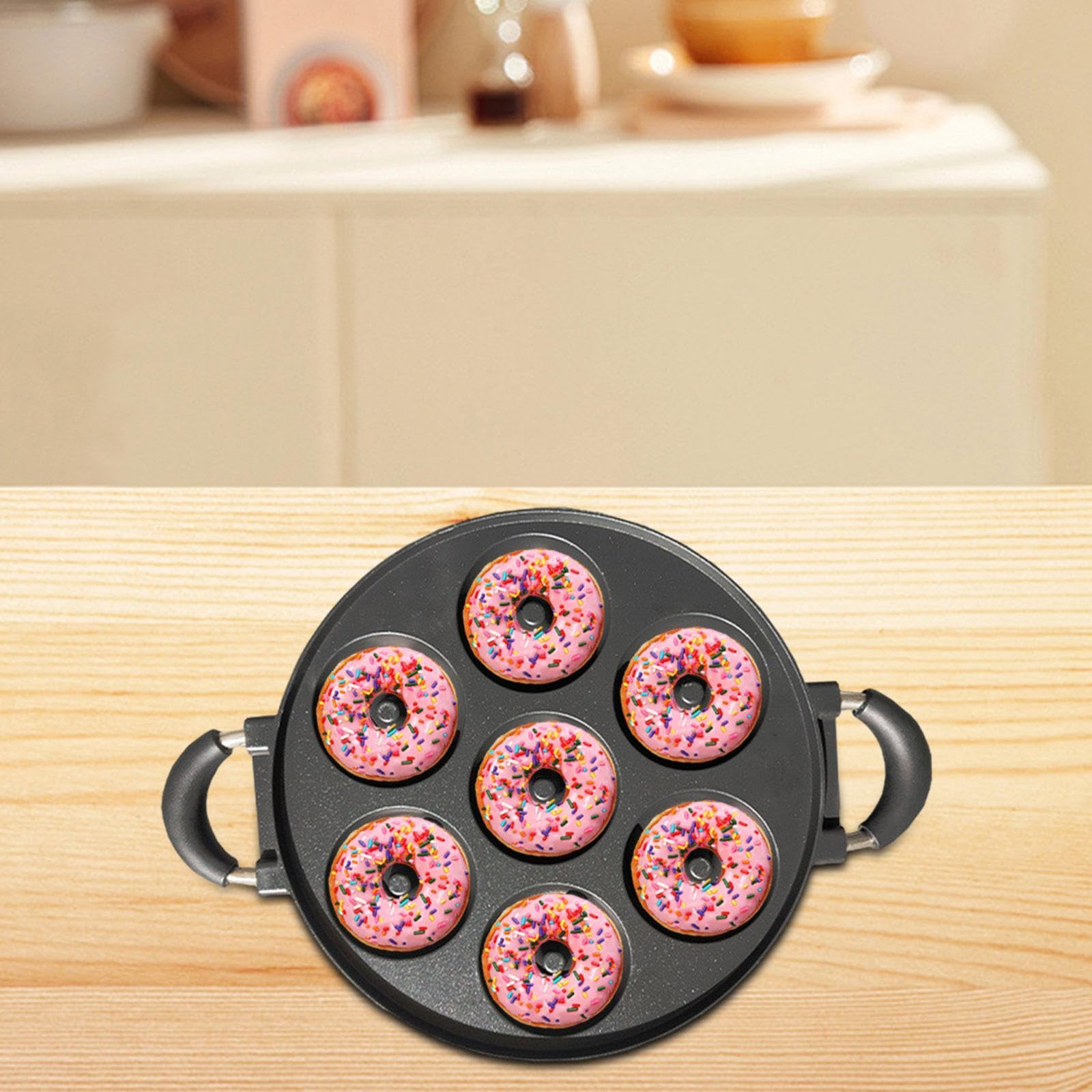Donut Backpfanne Mini Donuts Hersteller Pan Herd Backpfanne mit Griffen Donut Maker Pan Macht 7 Donuts für Desserts