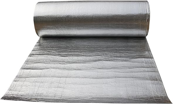 Double Layer Aluminum Foil Bubble Insulation Film,Double Bubble Reflective Foil Insulation,No Tear, Radiant Barrier Wrap for Weatherproofing Attics,Windows,Garages,RVs,2mmthk,1 * 2M2m2