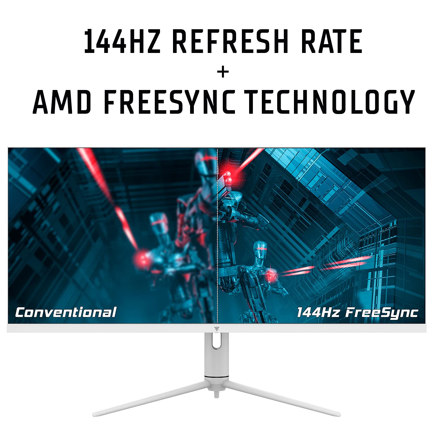 Itek Monitor Gaming GGF, Flat 40", 3440x1440 (Ultra WQHD), 21:9, HDR600, IPS, 144Hz, 1ms, FreeSync, G-Sync, HDMI, Display Port, Audio, LED RGB, Altura Ajustable, HUB USB, Type-C, Blanco Brillante