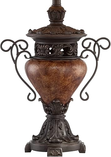 Miniatura 6 de Regency Hill Bronze Crackle - Juego de 2 lámparas de mesa auxiliares tradicionales de urna grande de 31 12 pulgadas de alto, color marrón, sala de