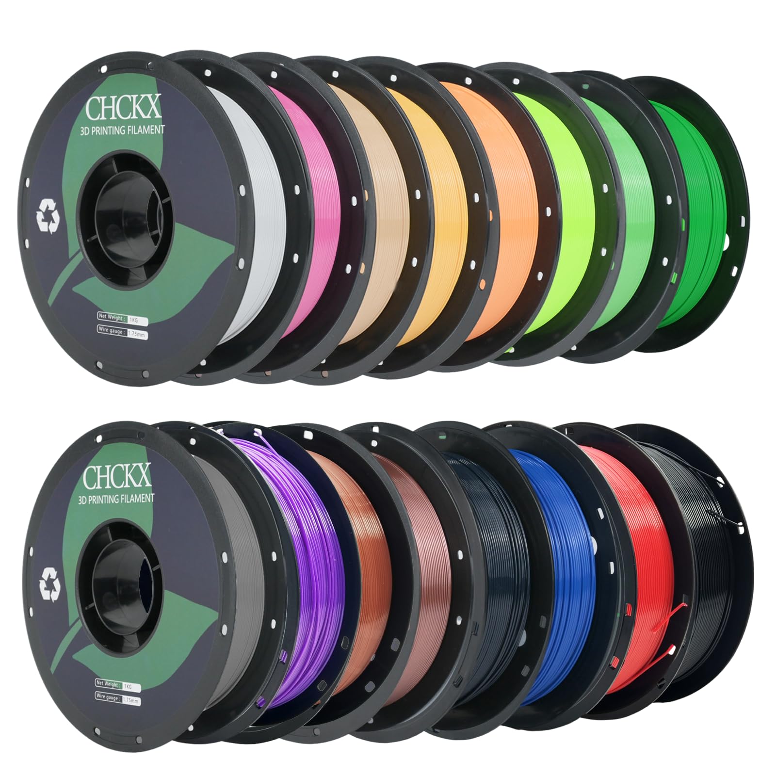 Photo 1 of ****FACTORY SEALED****
CHCKX 16KG PETG Filament Bundle, 1.75 mm Multicolor