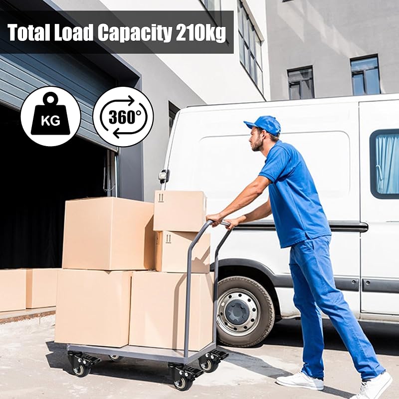 TESSTSY 4 db Forgókerék Fékes M8x25mm 50mm Bútor Görgő Terhelhetőség 21kg