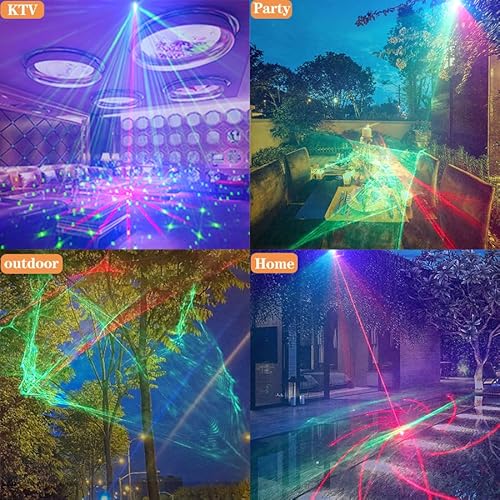 Dj Disco Stage Party Lights, Aurora Effect Rgb Sound Activated Laser Light Portable Strobe Stage Lights With Remote Control 3-In-1 Show Projector For Indoor Birthday Party Karaoke Club Ktv #TOP4