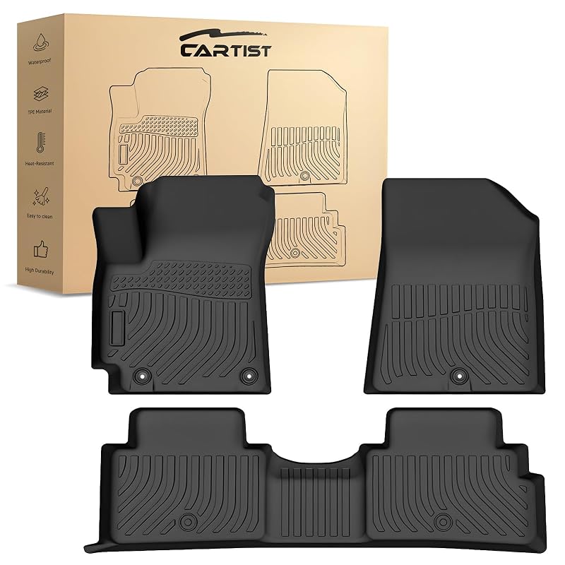Tapetes Automotivos em TPE para Kia Soul 2020 a 2026, Pretos, Sob Medida, Kit com 3 Peças