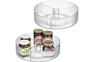 mDesign Lazy Susan: Effortless Spinning for Organized Spaces
