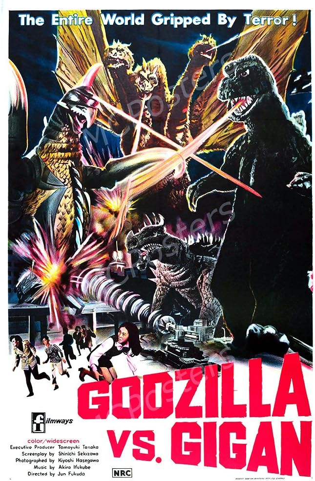 Amazon Com Mcposters Godzilla Vs Gigan 1972 Glossy Finish Movie Poster Mcp301 24 X 36 61cm X 91 5cm Posters Prints