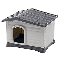 Ferplast DOGVILLA 60 SE Casetta per Cani con Fondo Sollevato Anti Umidità, Sistema Fuoriuscita Liquidi, Tetto Rimovibile Facile Pulizia, Griglia Aerazione, 58 x 48 x h 44 cm