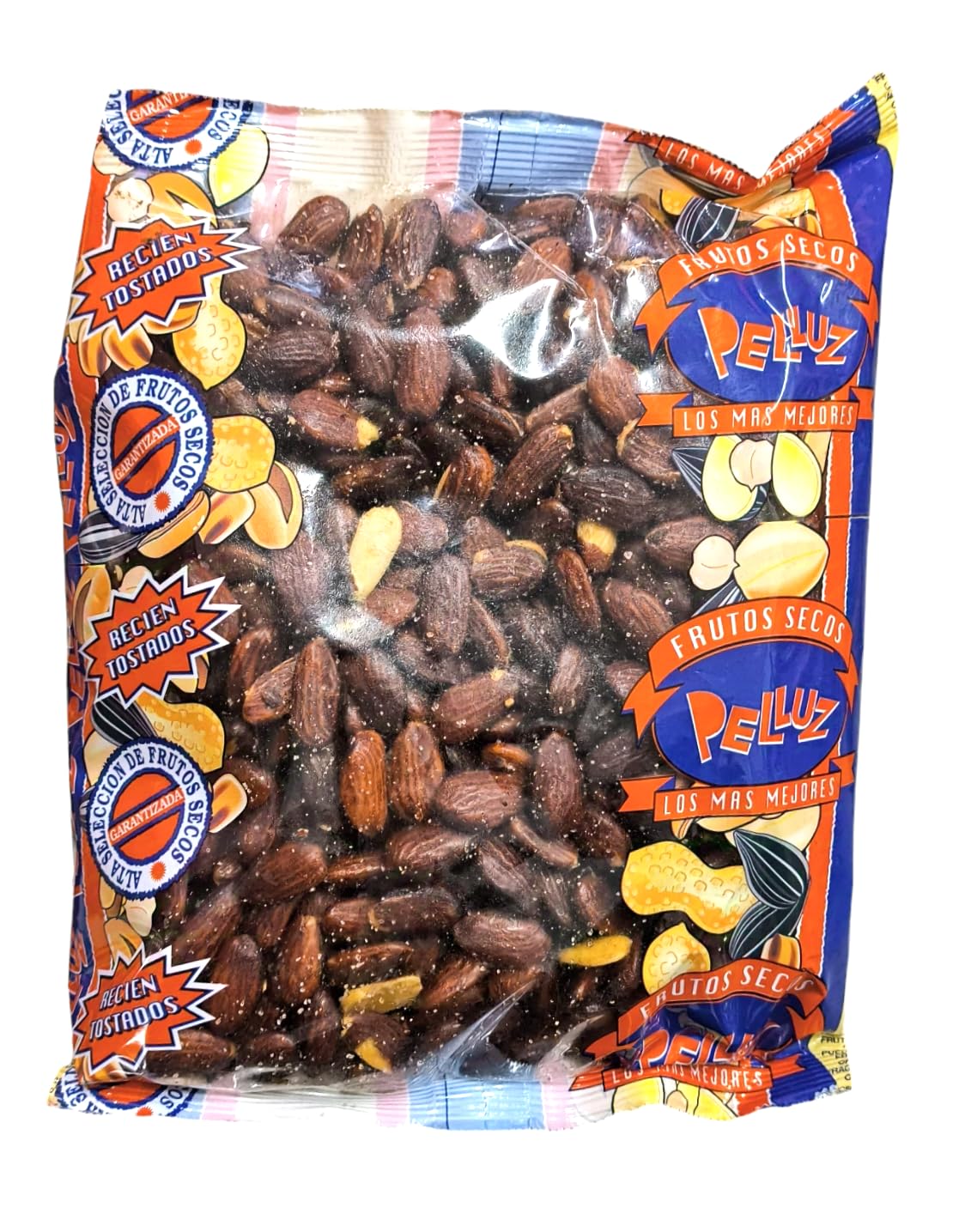 Almendra Frita con Piel 1 Kg - Origen España - Pelluz - Deliciosa opción de origen español para disfrutar - Almendra crujiente y sabrosa - Marca Pelluz - Envase de 1 Kg