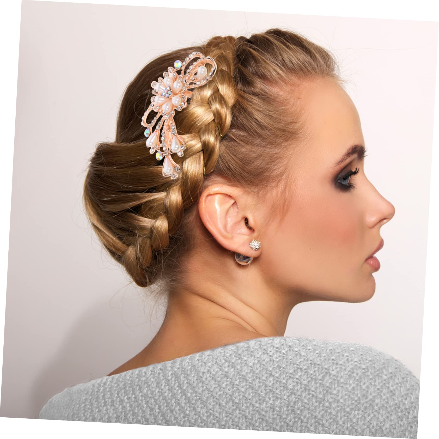 FRCOLOR 4 Set Di Pettini Per Con Strass Per Donne Accessori Per Da Sposa Fermagli Per Da Sposa 2 Pezzi * 4