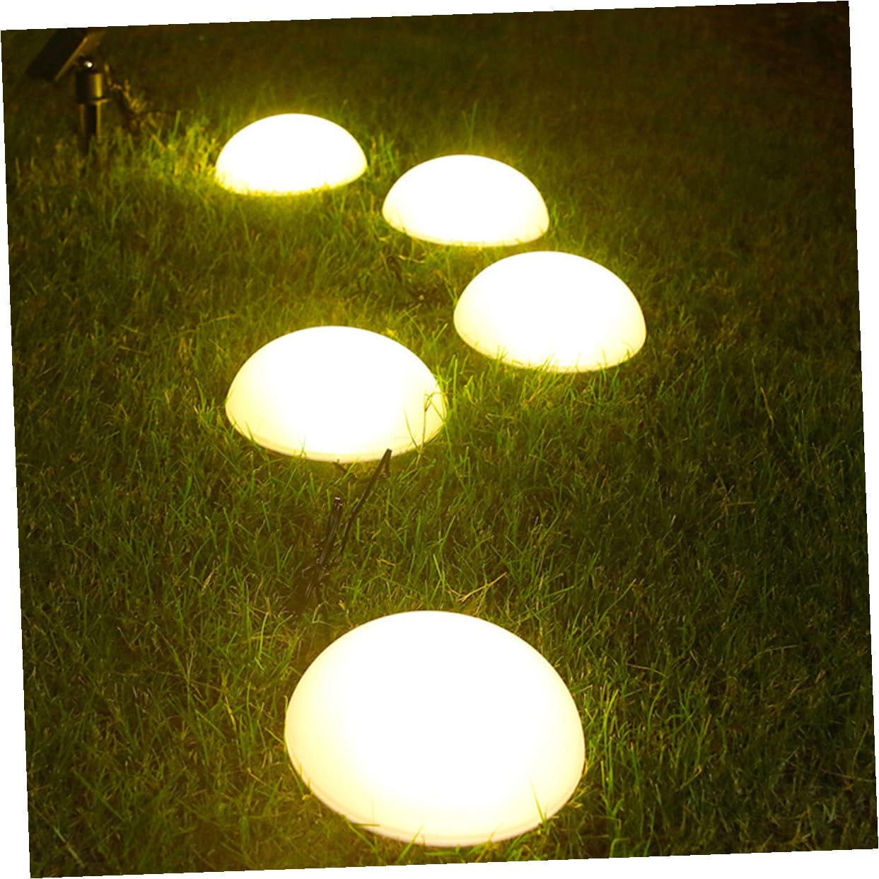 KOMBIUDA Solar Hemisphere Outdoor Garden Light Solar Lawn Lamp for Landscape Decoration Warm Glow