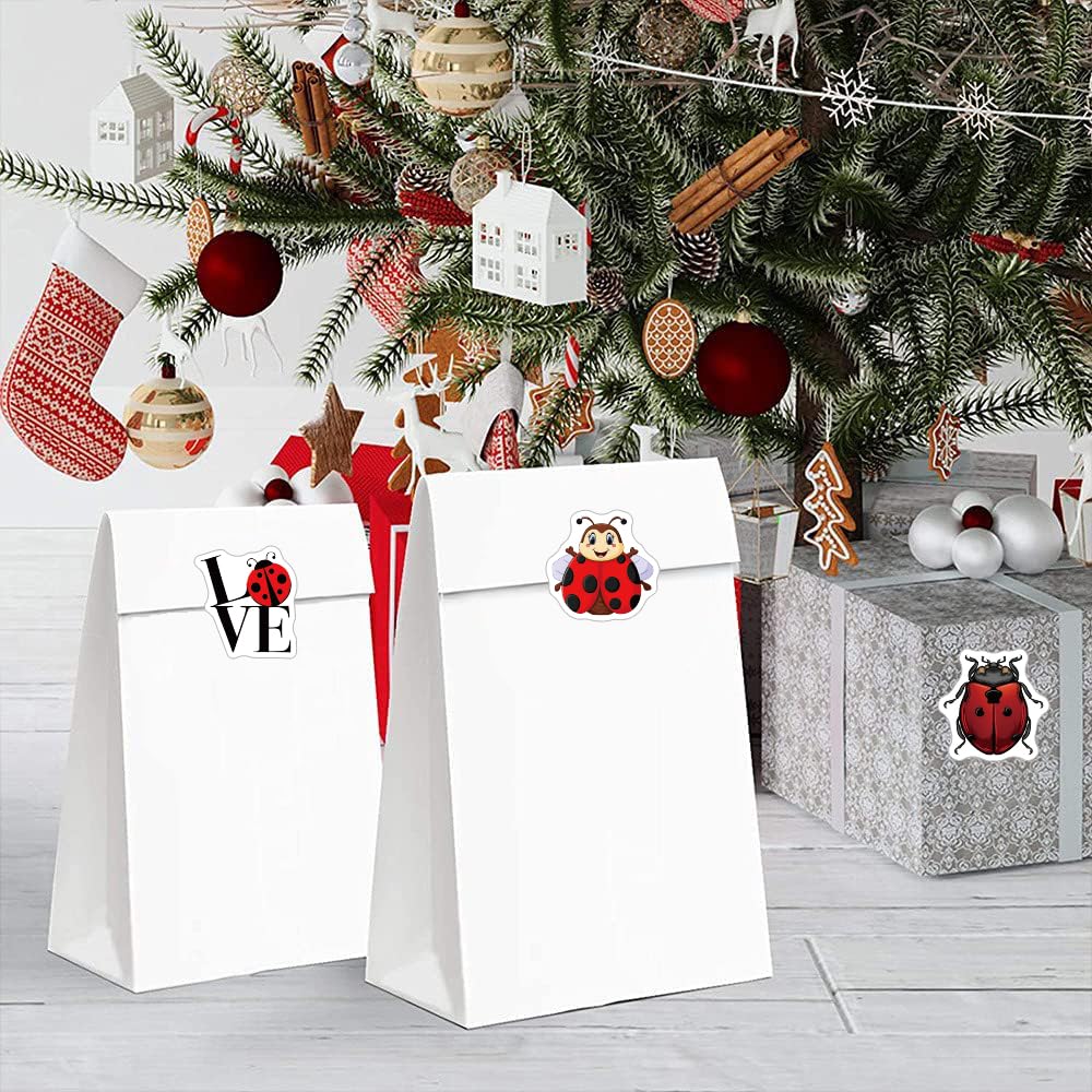 500 Autocollants Coccinelles En Rouleau – Colorés, Auto-Adhésifs – Décoration Bouteille, Cahier, Carte, Emballage – DIY Enfant Et Fête